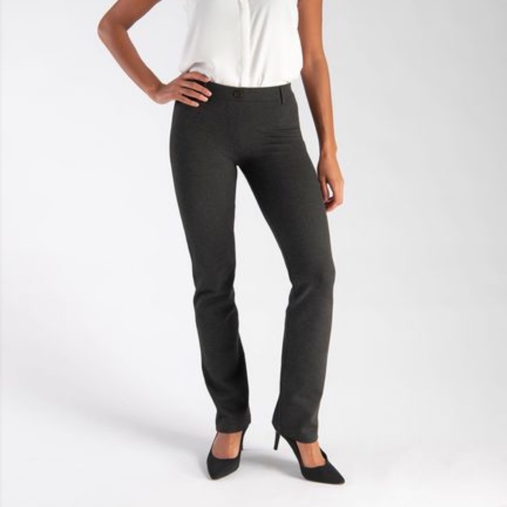 Betabrand Dress Pant Yoga pants heather gray size medium long